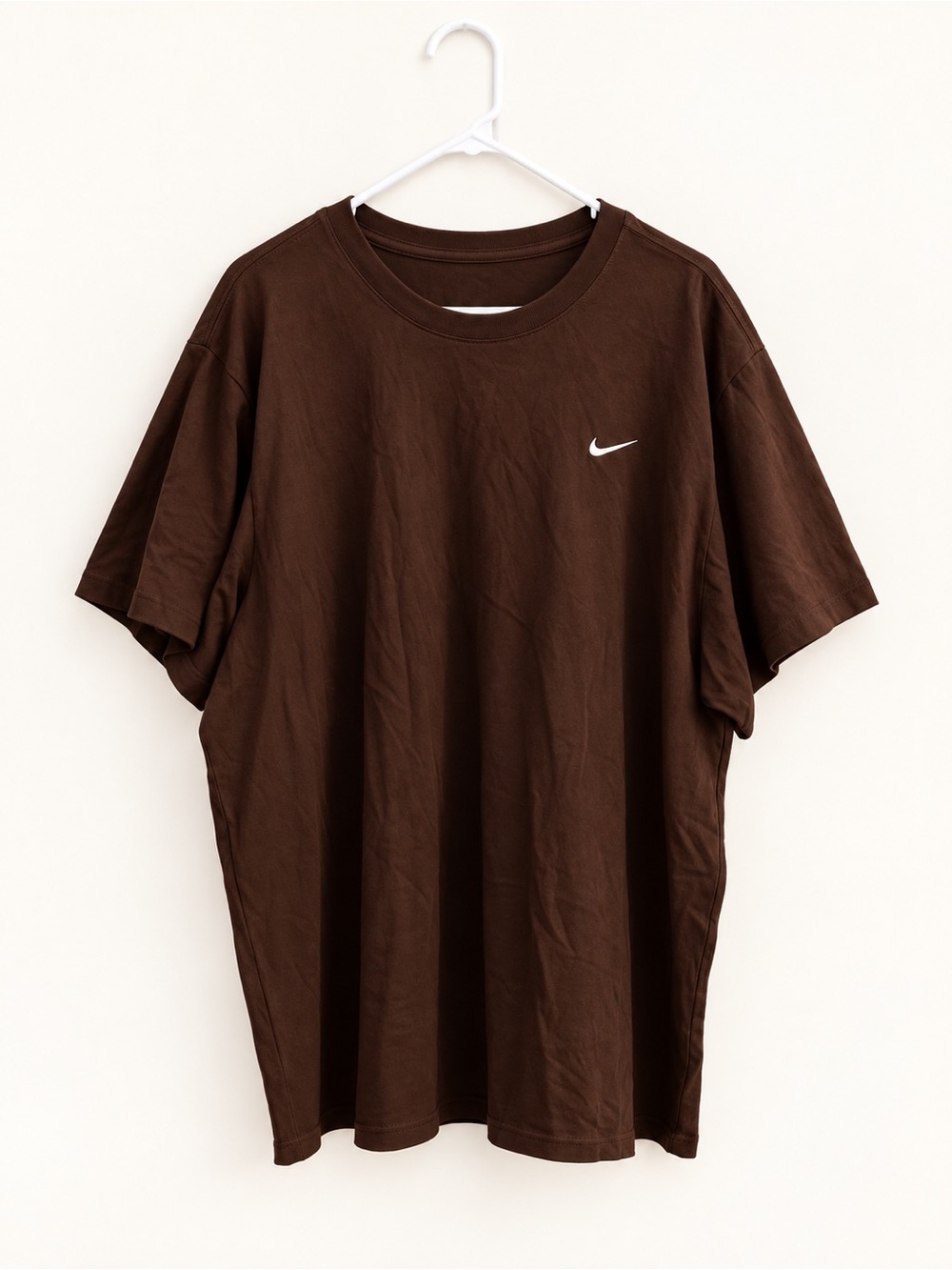 Nike Chocolate Brown Swoosh Crewneck T-Shirt | XXL